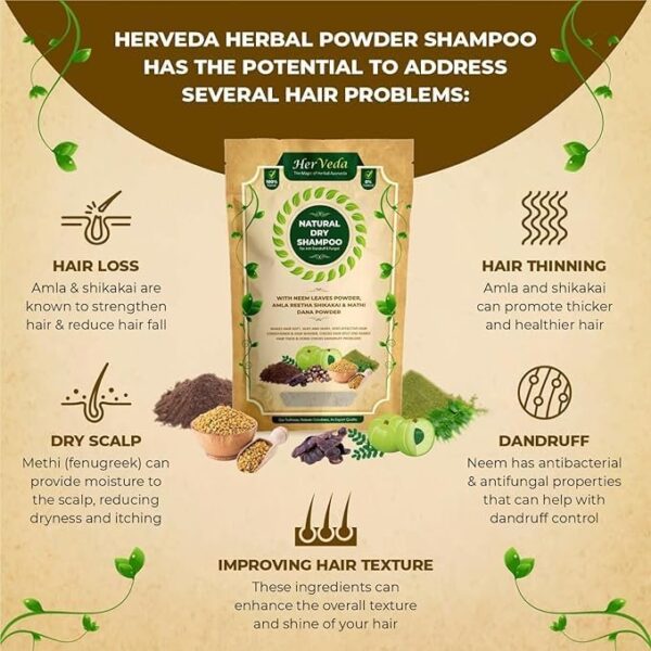 HerVeda Natural/Herbal Hair Shampoo for hair growth - Image 4