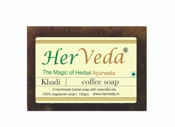 HerVeda Coffee Handmade Glycerine Soap SLS Free - Image 2